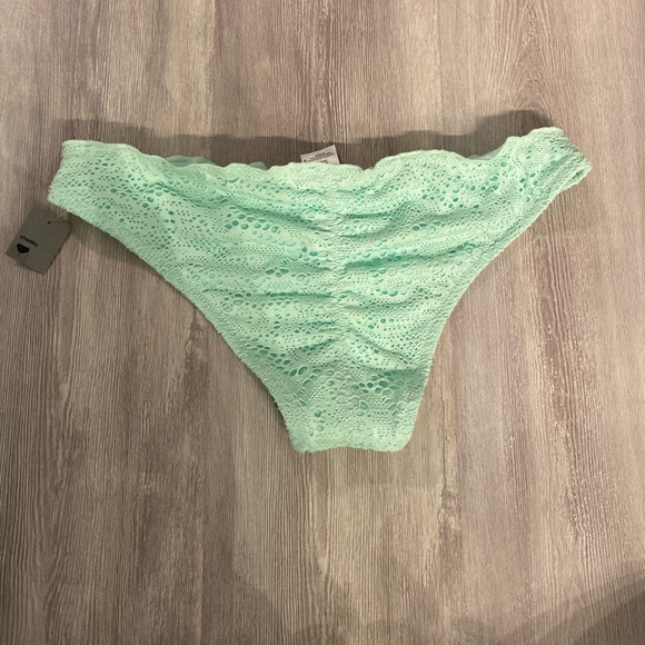 NWT Mossimo turquoise crochet ruched bikini bottom XL - Picture 4 of 4